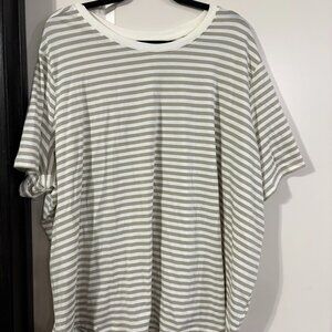 Terra & Sky Women’s Striped Easy Tee Size 4X (26W–28W)